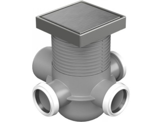 Technická sanita –  Chuděj PVM 50 125 x 125 mm, oceľ, Steel, K3