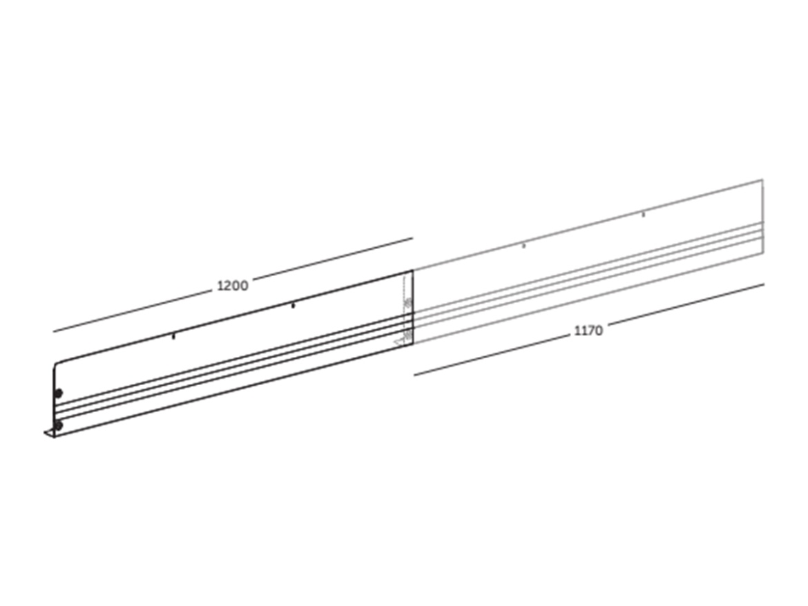 Spodní závětrná lišta Budmat WD L/P