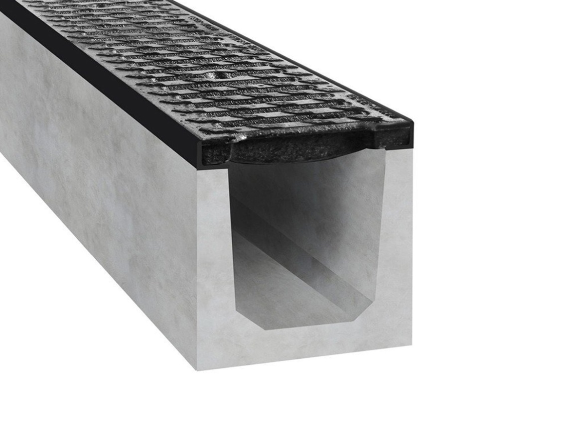 Betonový žlab s litinovou mříží Gutta D400