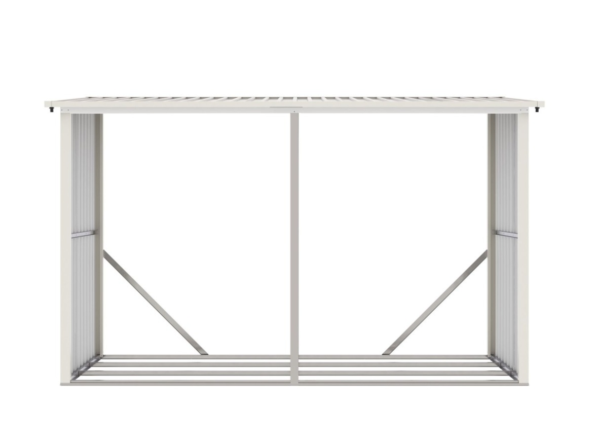 G21 Přístřešek na dřevo  WOH 682 - 302 x 119 cm, šedý