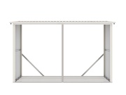 G21 Přístřešek na dřevo  WOH 682 - 302 x 119 cm, šedý