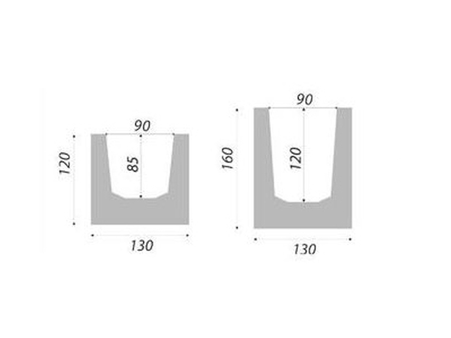 Betonový žlab s litinovou mříží Gutta B125
