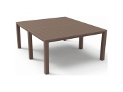 Keter Jídelní stůl  JULIE DOUBLE - 295 x 90 x 74,5 / 147,5 x 180 x 74,5 - cappuccino