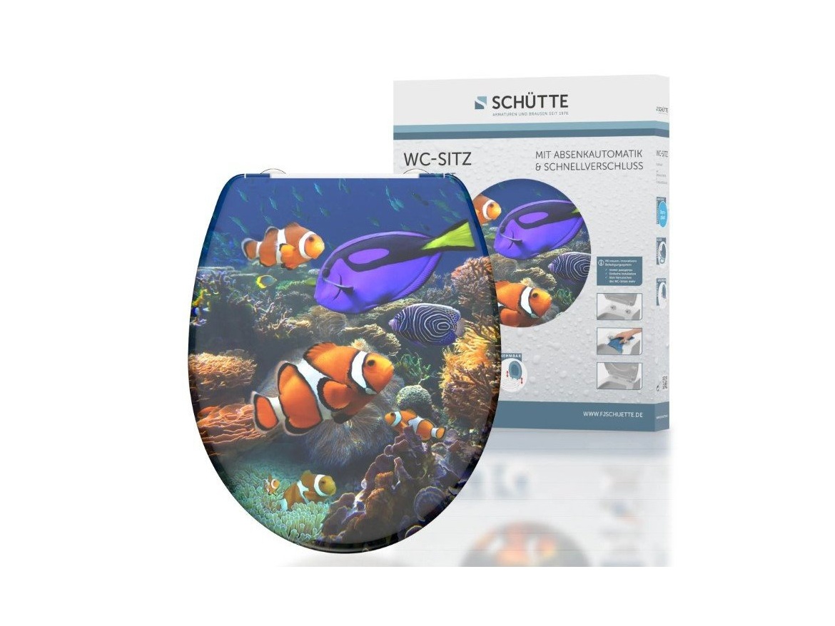 WC sedátka, záchodová prkna Schütte SEA LIFE | Duroplast, Soft Close