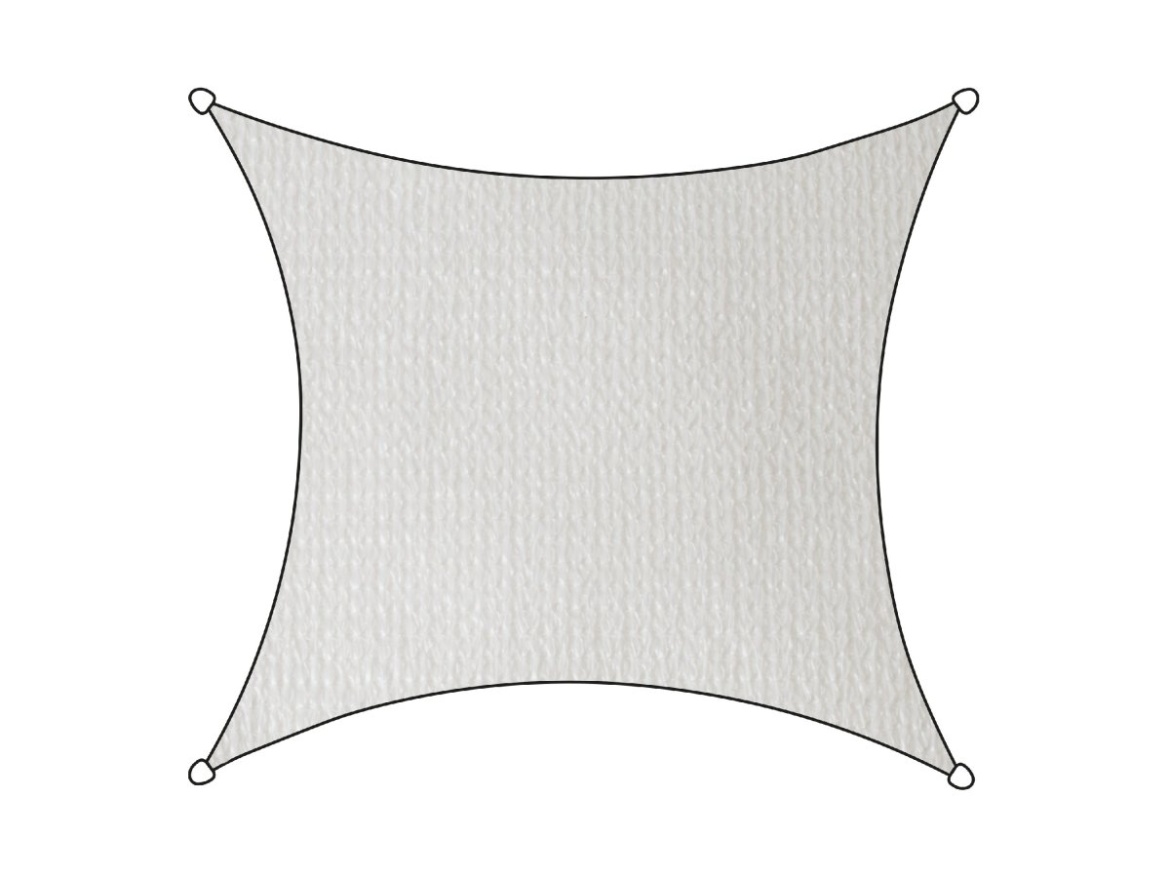Stínící plachta ISEO čtvercová bílá 3,6x3,6m