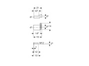 Geberit Odpadní připojovací sada excentrická,  405.116.00.1