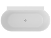 Ravak Vana Freedom Wall II Tec 170x87, volně stojící, Alabaster Pink/bílá, krytka odtoku bílá/černá/chrom