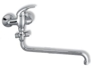 Novaservis Umyvadlová paneláková baterie Metalia 55 100 mm, chrom, nástěnná, bez příslušenství,  55075/1,0