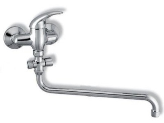 Vodovodní baterie – Novaservis Umyvadlová paneláková baterie Metalia 55 100 mm, chrom, nástěnná, bez příslušenství, 55075/1,0