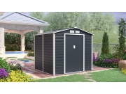 Plechový zahradní domek G21 GAH 407 - 213 x 191 cm, antracitový