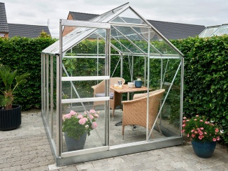 Népszerű –  Halls Popular 2,6 m x 1,9 m, természetes alumínium, polikarbonát 4 mm