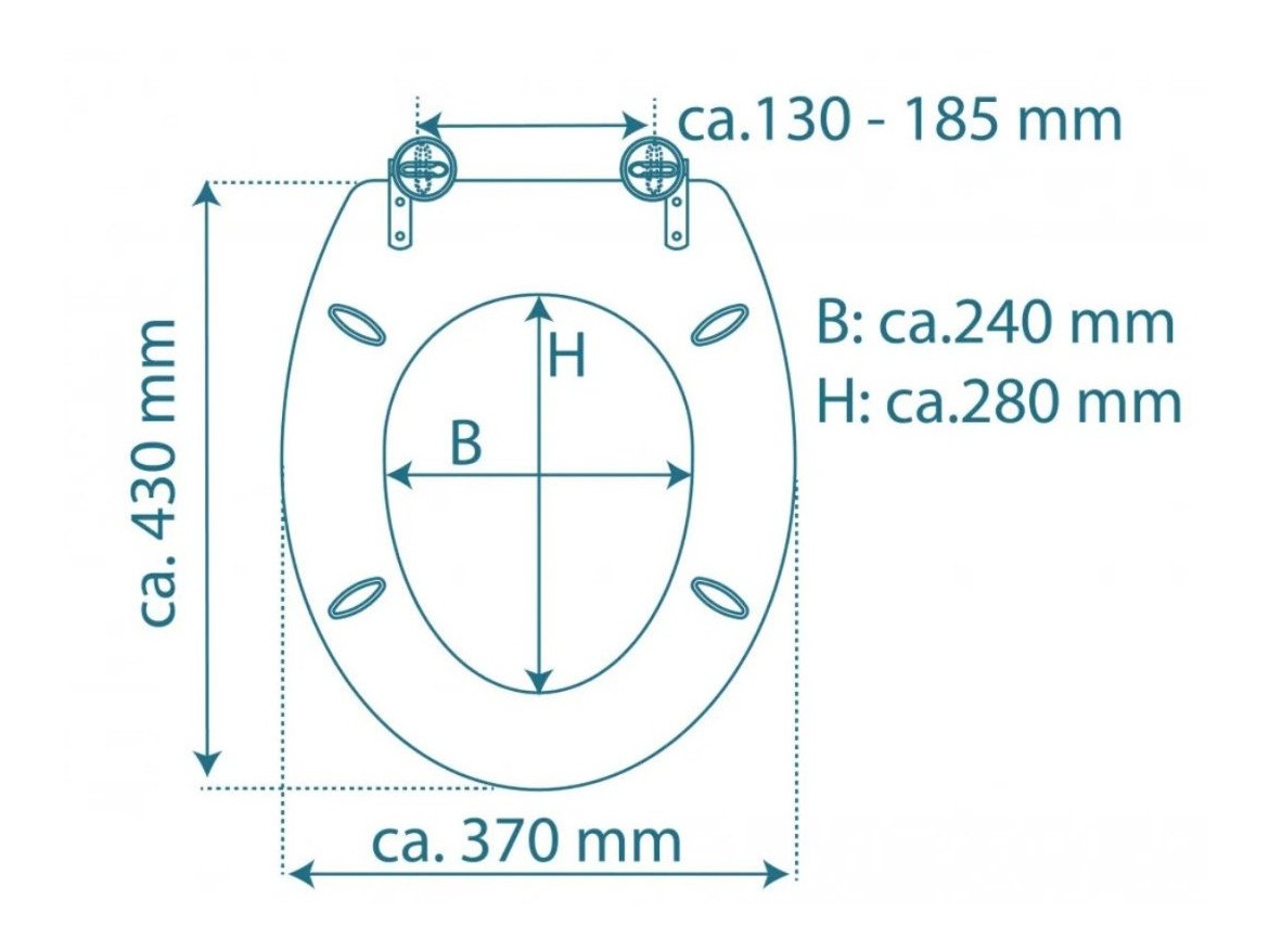 WC sedátka, záchodová prkna Schütte BLACK STONE | MDF HG, Soft Close