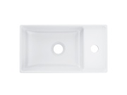 Ravak Umývátko Veda Slim 40, s otvorem pro baterii, bez přepadu, antracit