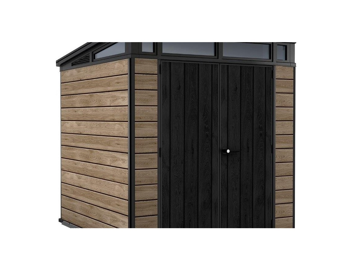 Plastový zahradní domek Keter Zahradní domek  PENT Signature 7x7 Ashwood, s podlahou