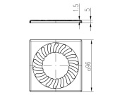 Chuděj ND-Mřížka nerez pro nástavec 100 × 100 mm