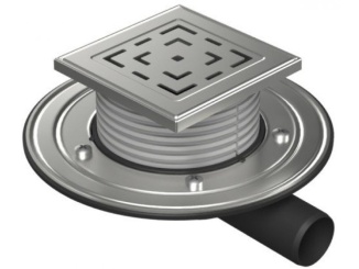 Technická sanita –  Chuděj PVBU 40 (snížená, univerzální) 125 x 125 mm, plast, Labyrinth, K3, ano