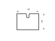 Podkladový hliníkový profil nenosný Deceuninck