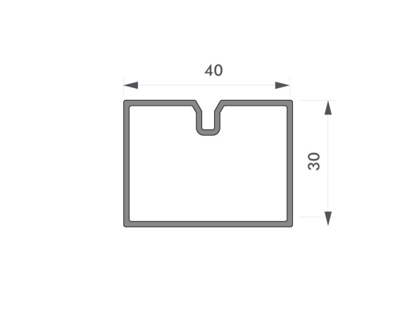 Podkladový hliníkový profil nenosný Deceuninck