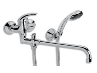 Novaservis –  Novaservis Umyvadlová paneláková baterie Metalia 55 100 mm, chrom, nástěnná, s příslušenstvím,  55037,0