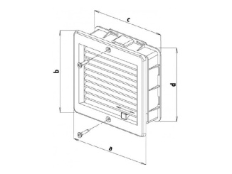 Száraz konstrukció –  Haco Větrací mřížka 200 x 200 mm, s rámečkem, uzavíratelná, bílá,  0205