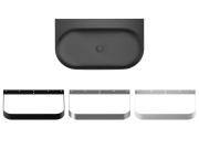 Ravak Umyvadlo Yard 80, bez otvoru pro baterii, bez přepadu, antracit