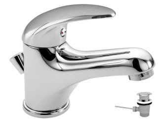 Csaptelepek –  Novaservis Umyvadlová baterie Metalia 55, chrom, stojánková, s výpustí,  55001,0