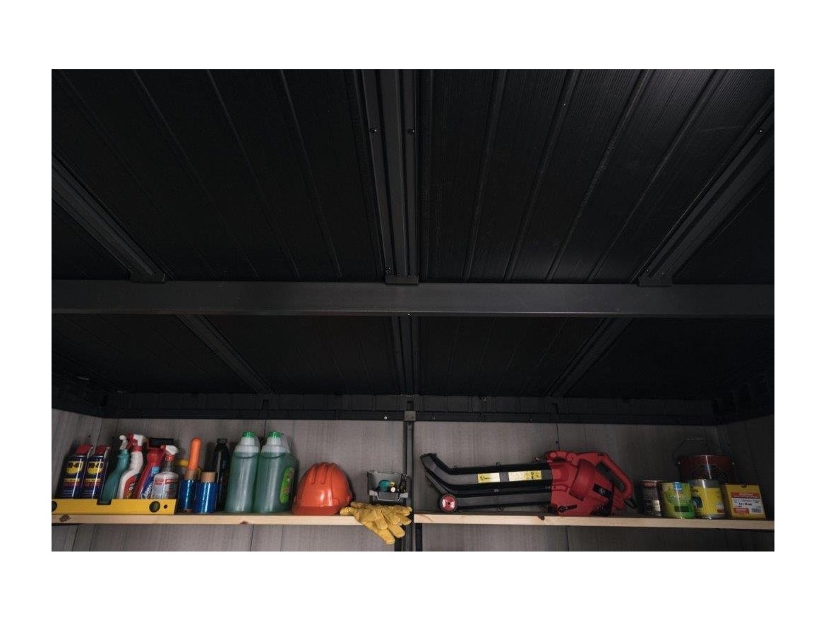 Plastový záhradný domček Keter Zahradní domek  Artisan 7x7 grafitový/šedý, s podlahou