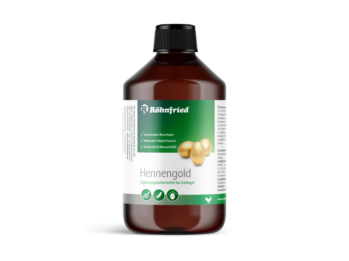 Scobax HENNENGOLD – doplněk krmiva pro silná vejce a zdravé peří, 500 ml