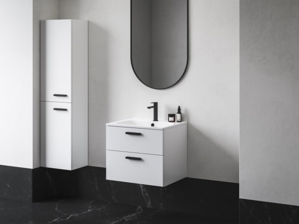 Ravak SB Chrome II 39 L, bílá, madlo 152 mm, černá