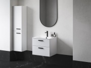 Ravak SB Chrome II 39 L, bílá, madlo 152 mm, chrom