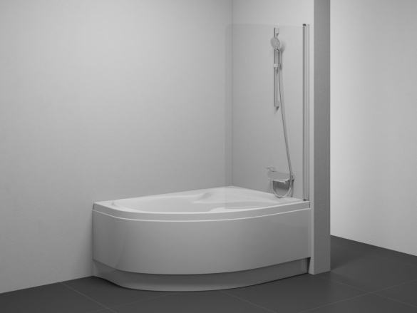 Ravak CVSK1 Rosa 140/150 P, biela matná+transparent