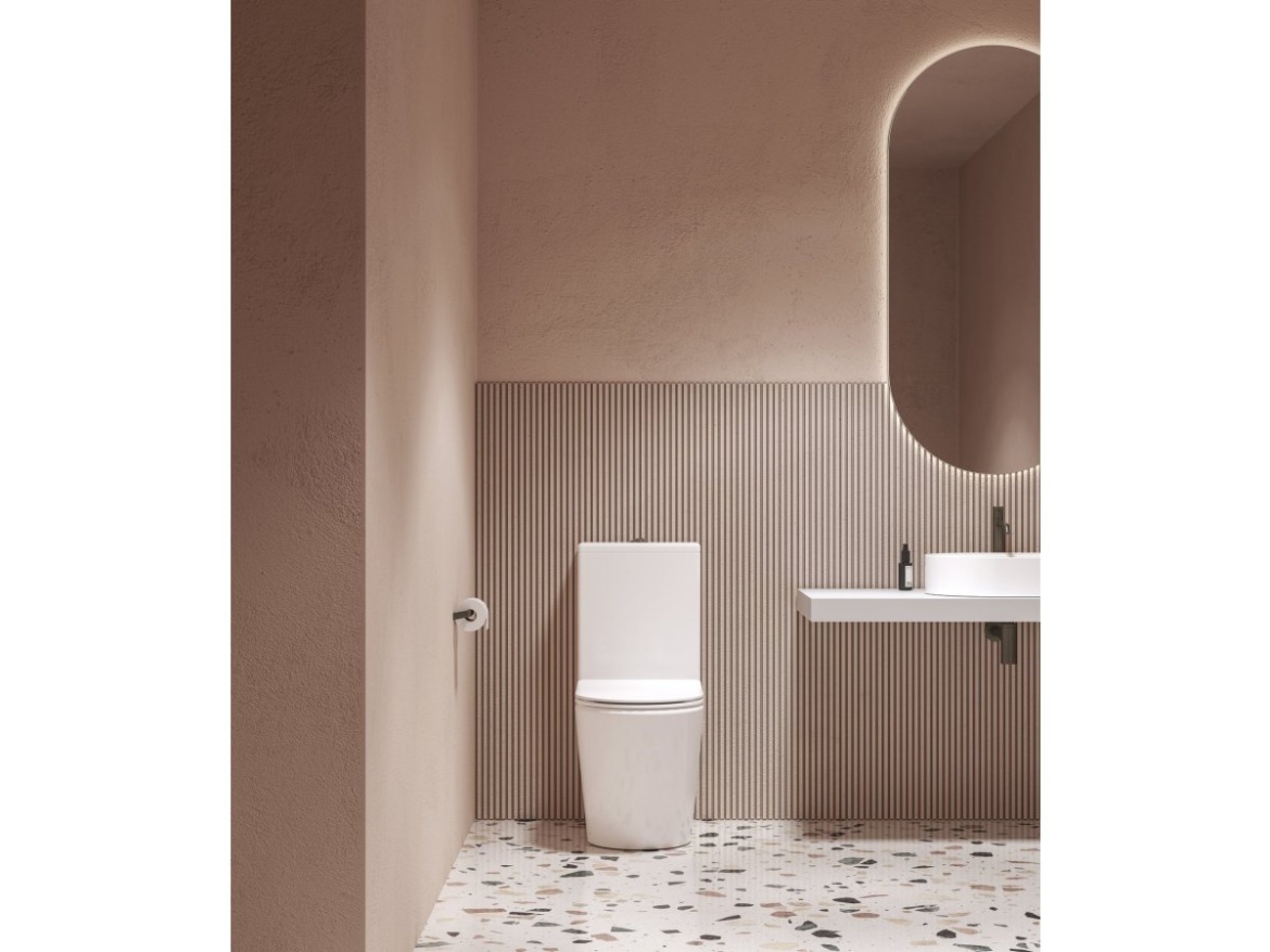 Ravak WC kombi Elegant RimOff set, vario odpad, bílá