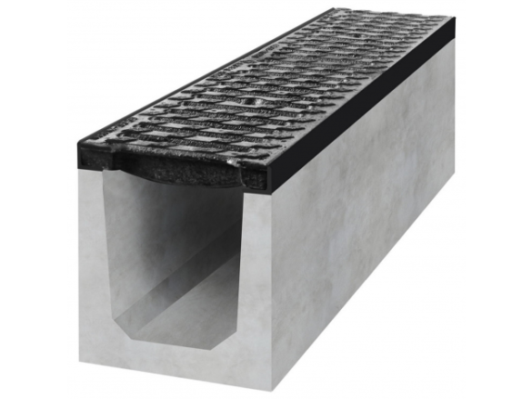 Covernit Spádový betonový žlab D400 s litinovou mříží