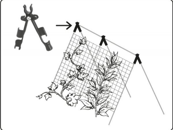 Bradas Štítová spojka pro tyčky k rostlinám 11mm - 3ks