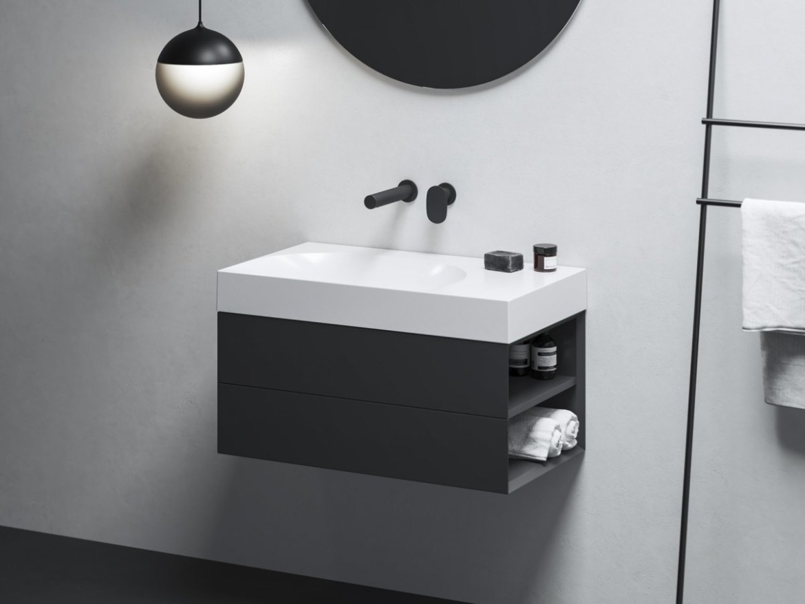 Ravak Umývadlo Lite 80/60 L, bez otvoru pre batériu, bez prepadu