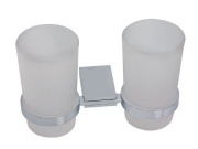 Novaservis Držák skleniček a kartáčků dvojitý Metalia 9, sklo/chrom, , 0957,0