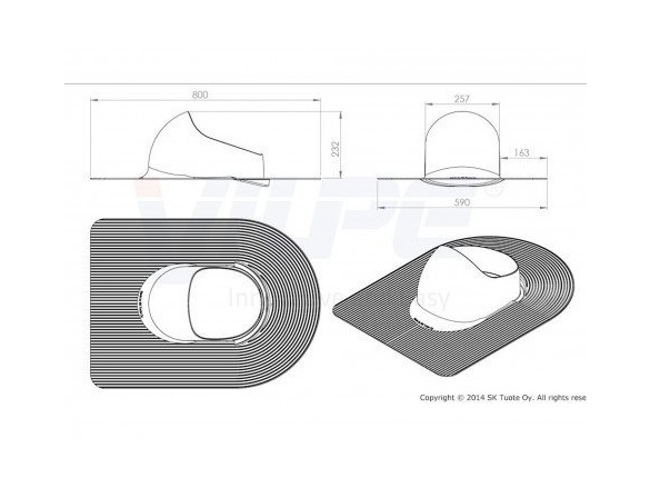 Vilpe XL průchodový prvek pro bitumenové střechy
