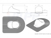 Vilpe XL průchodový prvek pro bitumenové střechy