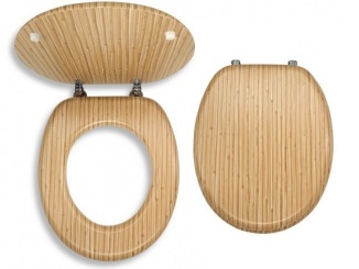 WC, bidety a pisoáry –  Novaservis WC sedátko s poklopem, bambus dekor,  WC/BAMBUS