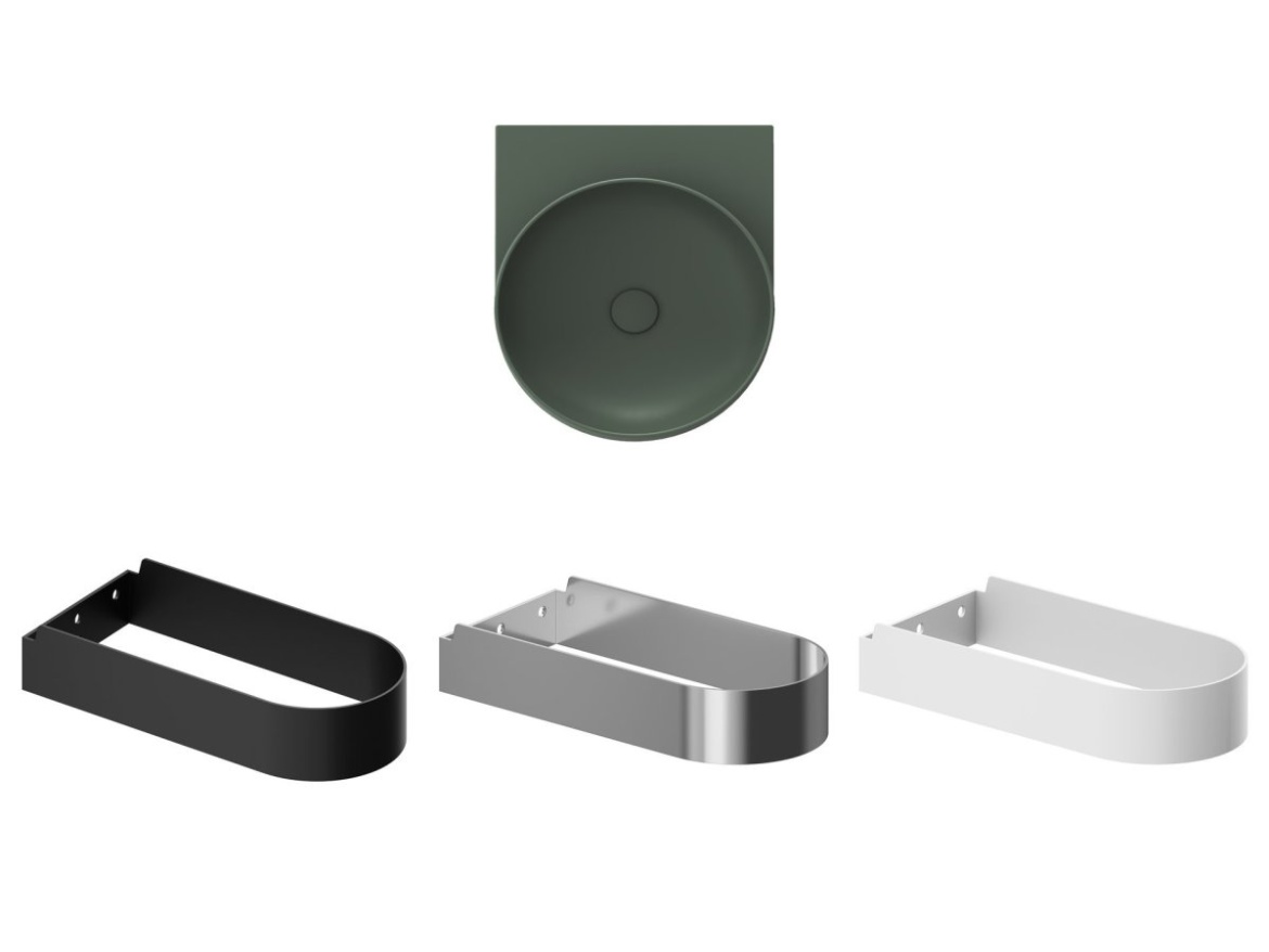 Ravak Umývadlo Yard 40, bez otvoru pre batériu, bez prepadu, Alabaster Pink