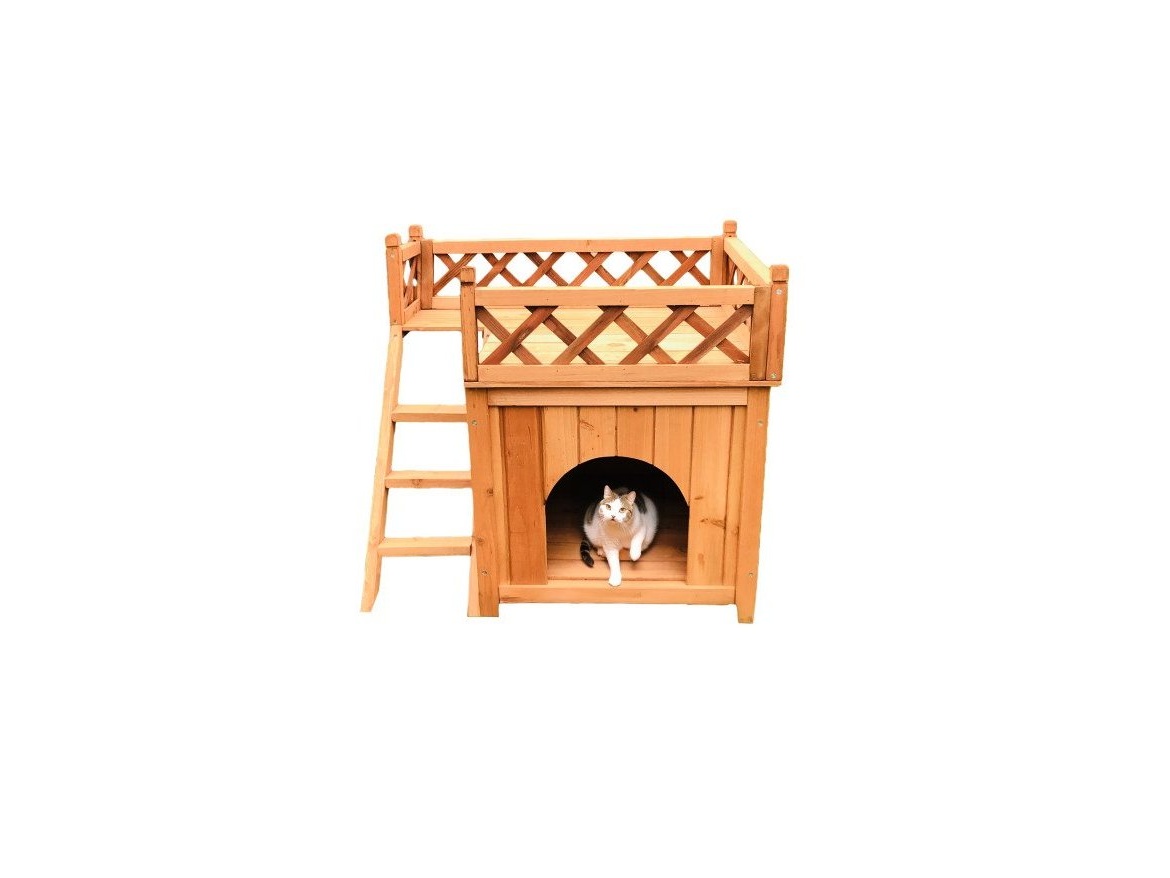 Scobax Villa ROSE | Dřevěný domeček pro mazlíčky - 72 x 58 x 64.5 cm