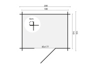 Dřevěný zahradní domek Tuindeco Irina