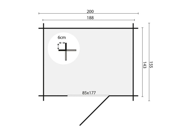 Dřevěný zahradní domek Tuindeco Irina