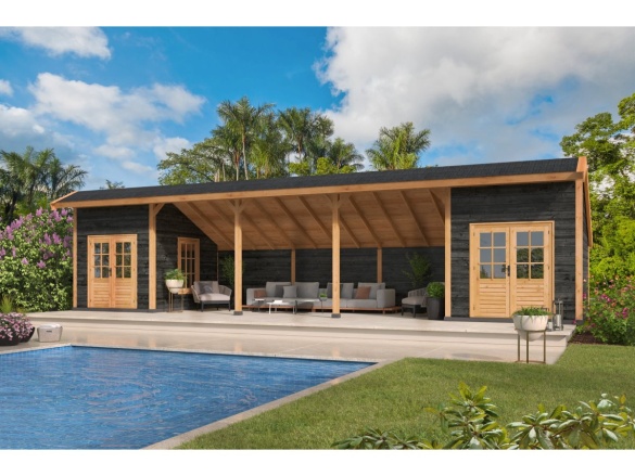 Wood scheune Malmö, typ 4 (schwarz gesprühte Wände)