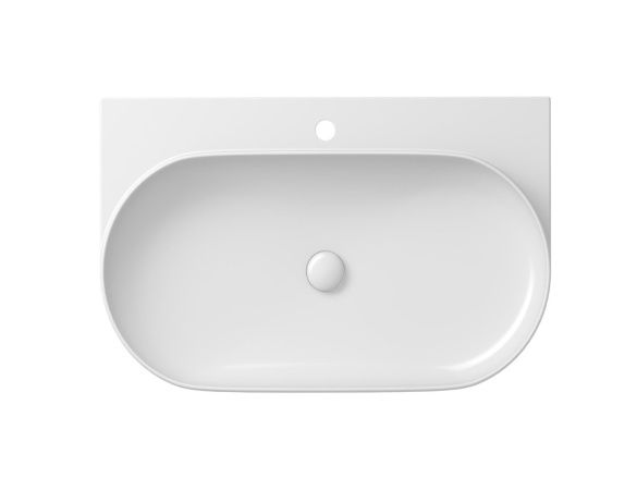 Ravak Umývadlo Yard 80, s otvorom pre batériu, bez prepadu, Smoke Grey