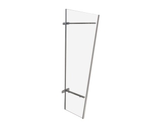 Vchodové stříšky Gutta –  Guttavordach boční stěna PT/GR akryl stříbrná / čirá 185 x 60 cm