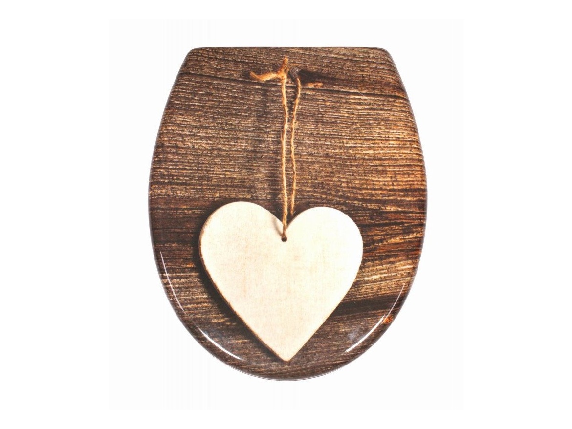 WC sedátka, záchodová prkna Schütte WOOD HEART | Duroplast, Soft Close