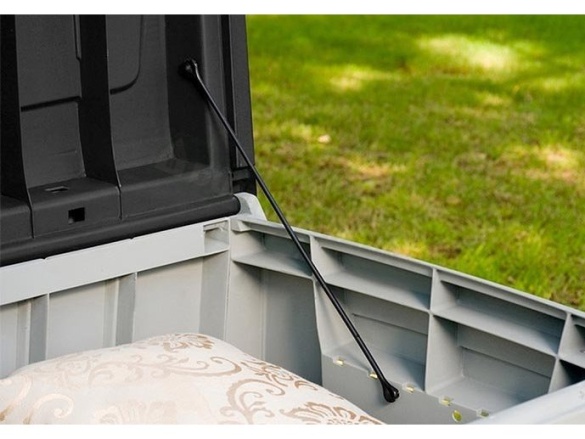 Keter Zahradní box Keter Novel Storage - 340 L - 124 x 55 x 62,5 cm - černý / šedý