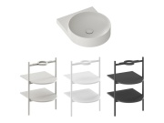 Ravak Umývadlo Yard 40, bez otvoru pre batériu, bez prepadu, Grey Green