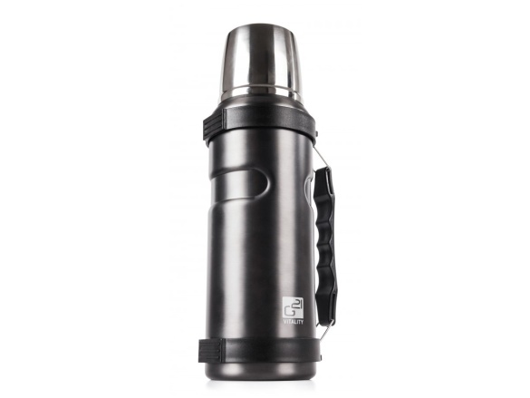 G21 Termoláhev  na pití, 1000 ml, ocelově šedá s rukojetí